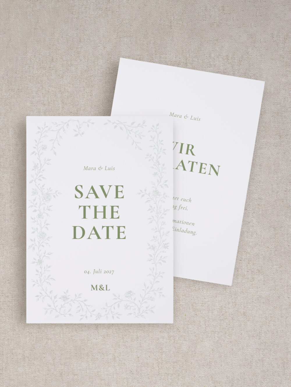 Save the Date Karte "Rose Shadow"